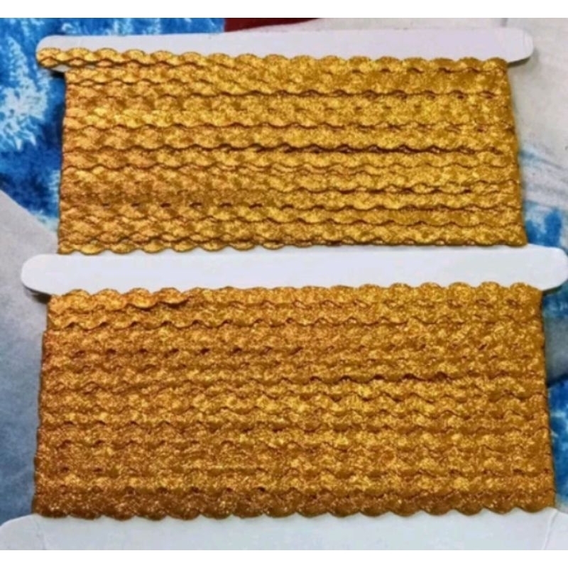 Renda zig zag biku silver gold Emas Baju Meteran