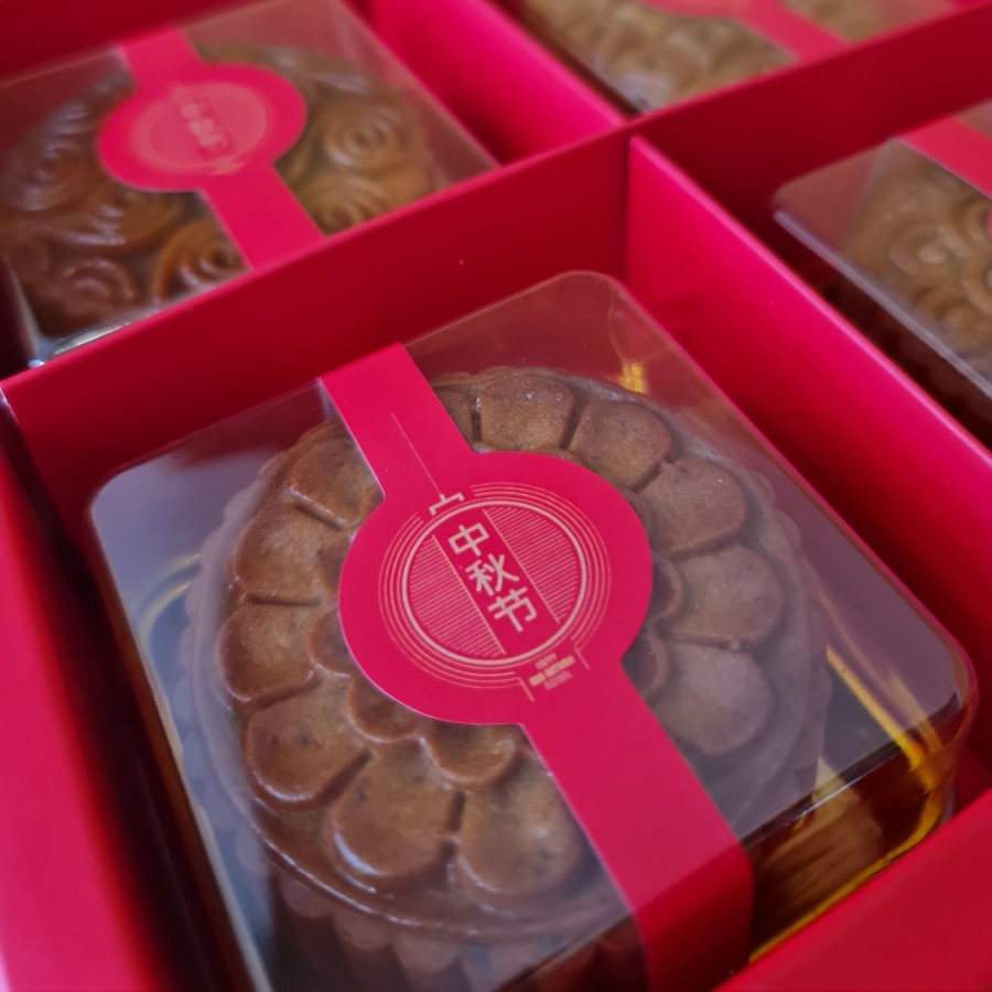 

5 Pcs Seal Sticker Mooncake Merah Tray Mid Autumn Red Ukuran 3 x 18cm