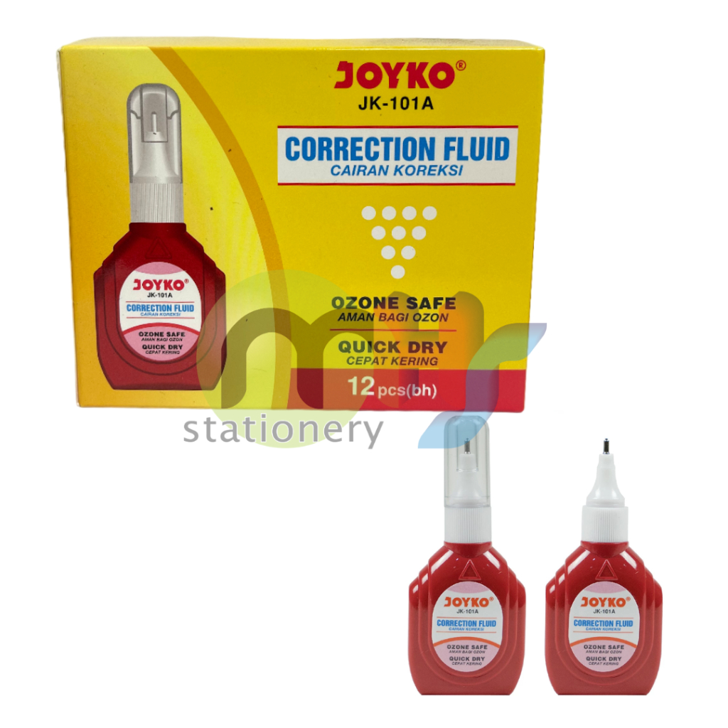 

Correction Fluid / Cairan Koreksi / Penghapus Cair Joyko JK-101A 1 Box 12 Pcs