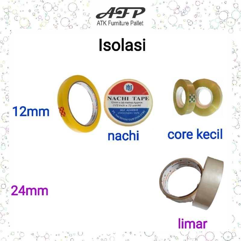 

Isolasi Bening 12 24 mm Nachi Stationary Tape Kuning