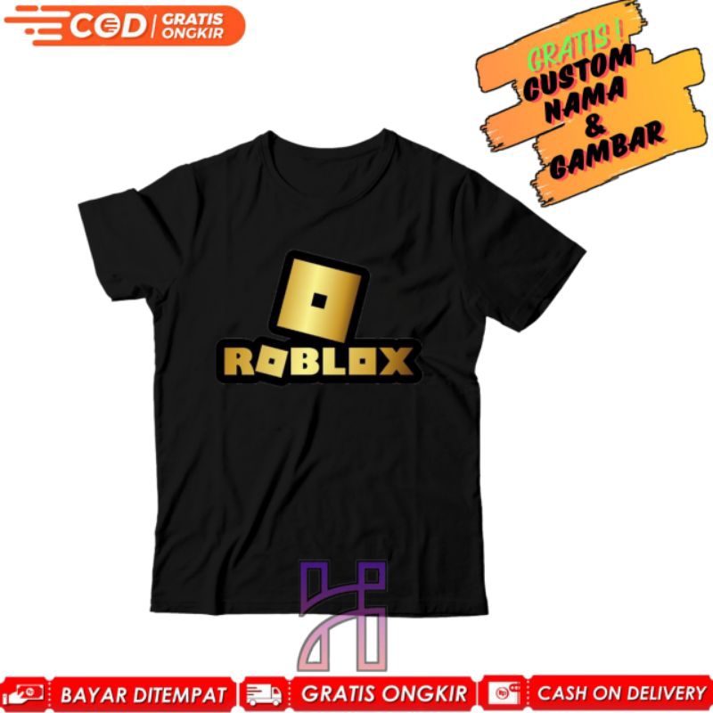 Kaos Roblox Anak Laki Laki Baju Logo Roblox Gratis Tambah Nama