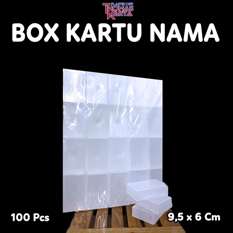 

100PCS Box Kartu Nama Kotak Plastik ID CARD