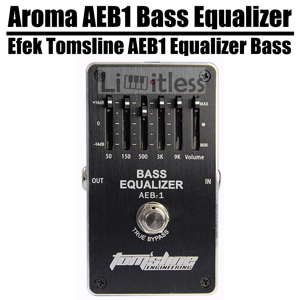 Tomsline AEB1 5Band Bass Equalizer Pedal Aroma AEB-1 Bass Equalizer Efek Original