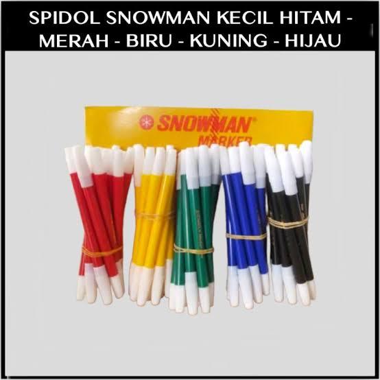 

[LUSIN] SPIDOL SNOWMAN PW-1A MARKER SPIDOL WARNA COLOUR MARKER ISI 12