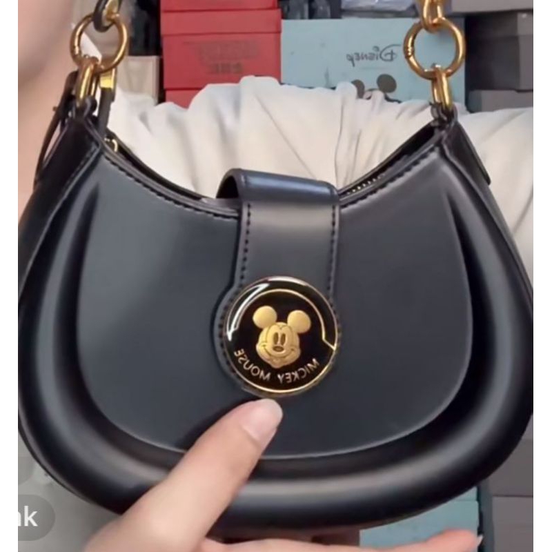 ELVINA_ Tas IMPORT MICKEY HITAM