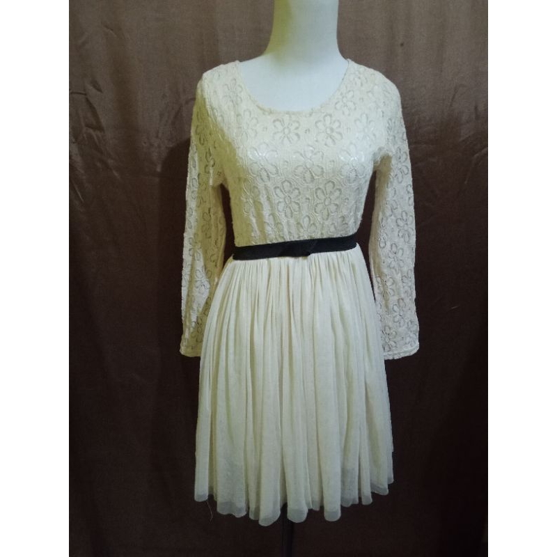 DRESS PUTIH BRUKATMIX SIFON  DRESS BRUKAT SIFON/Dress Wanita/Dress wanita/Dress Premium/Dress Vintag