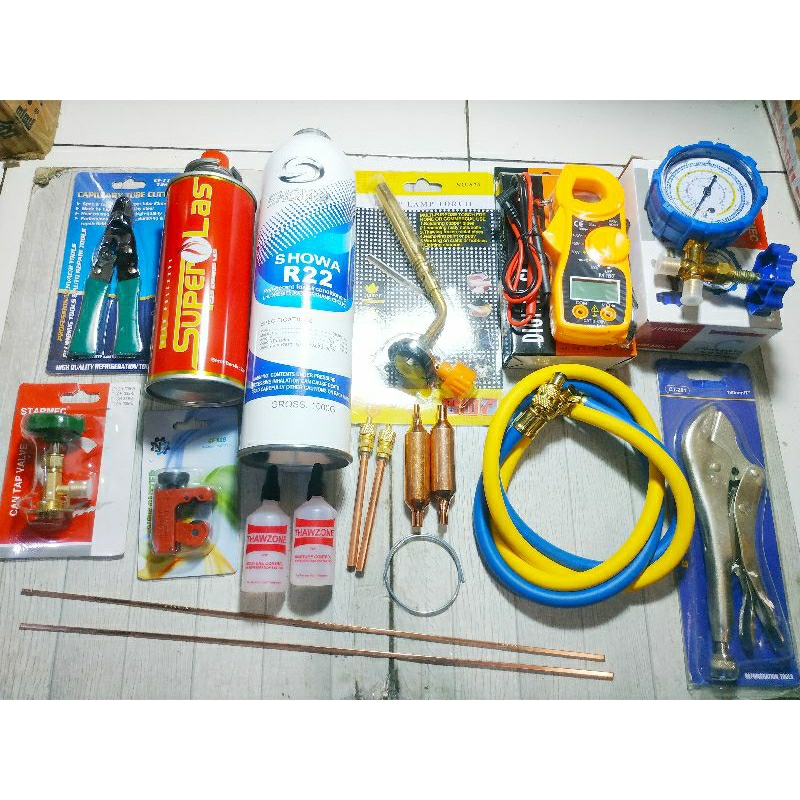 Paket Alat Pengisian Freon R22 kaleng 1kg