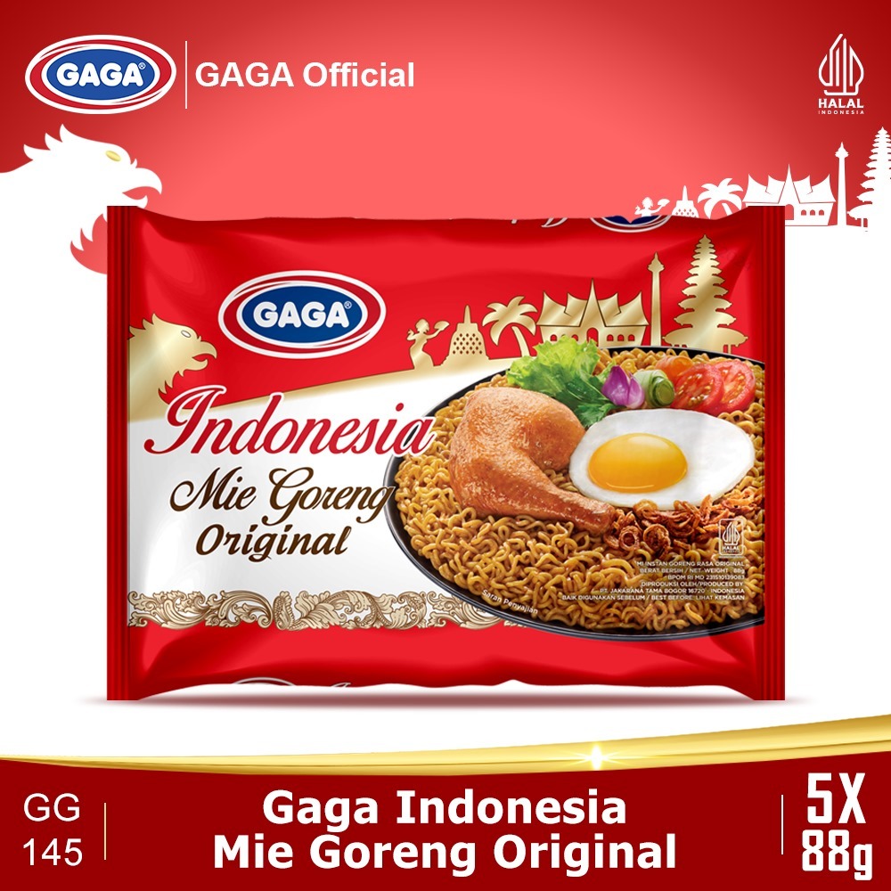 

Gaga Indonesia Mie Goreng Original 88 gr (5 pcs)