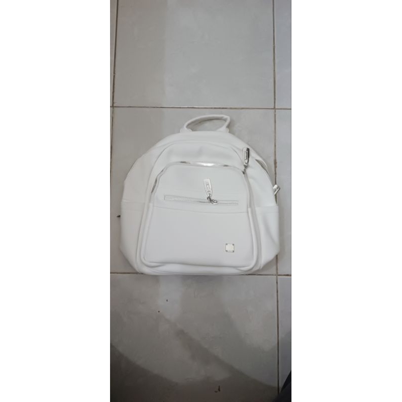 Tas Ransel Laptop 12 inch Kulit Korean Style.