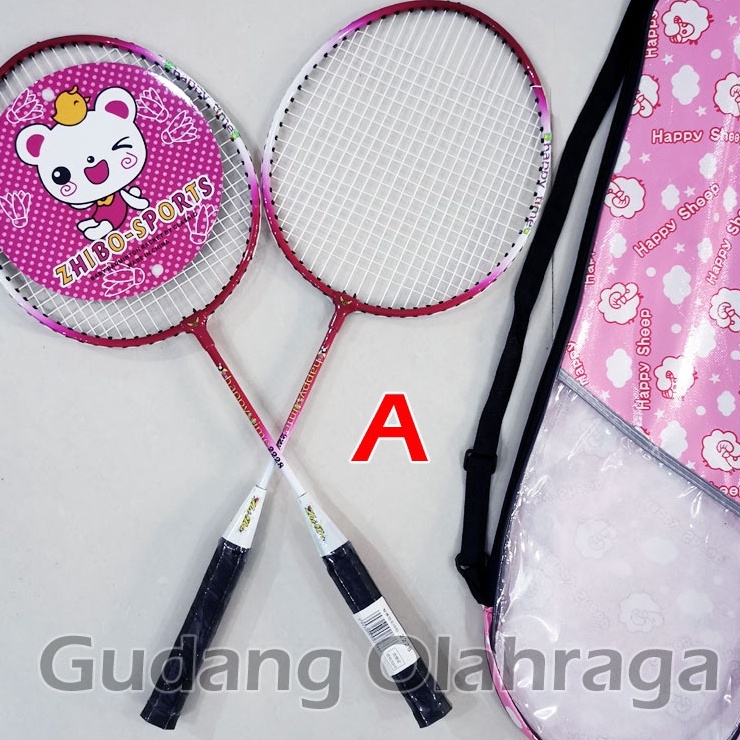 Kilat Raket Bton Anak Isi 2 pcs  Raket Bulutangkis Anak Junior Satu Set dan Bagus