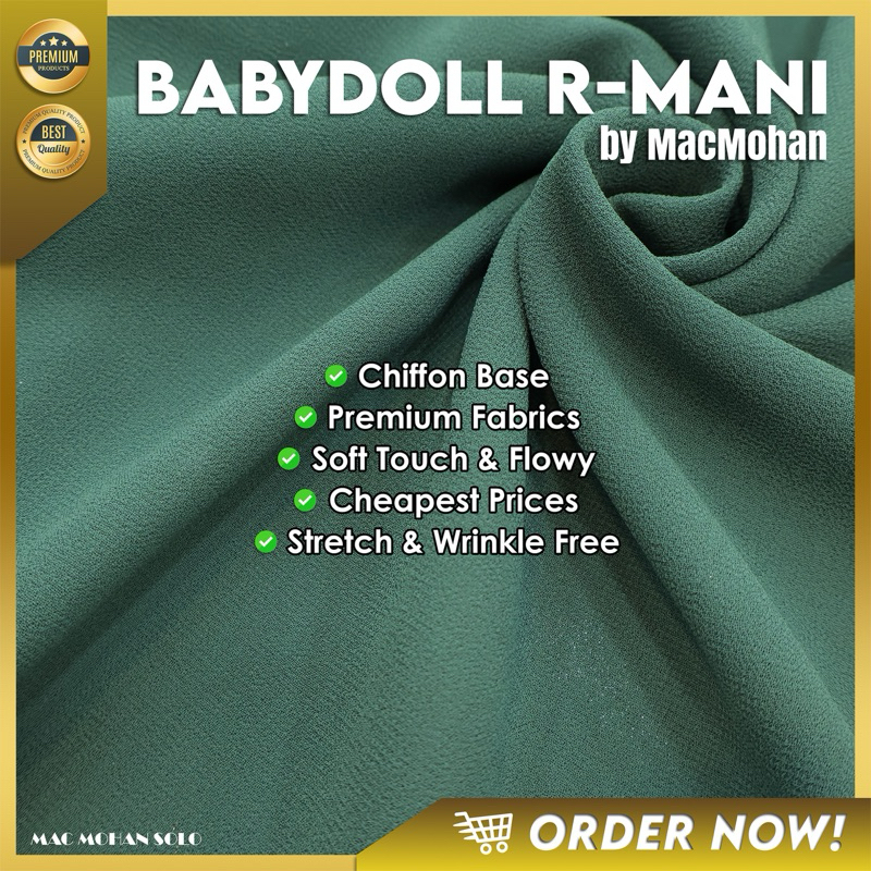 [NEW PRODUCT] KAIN CERUTY BABYDOLL ARMANY SIFON CERUTI PER 0.5M CATALOG TERBARU BY MACMOHAN CHIFFON 