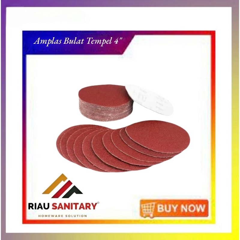 Amplas Bulat Perekat / Velcro | Amplas Lingkaran Tempel Mesin | Untuk Kayu, Besi, Cat, Stainless