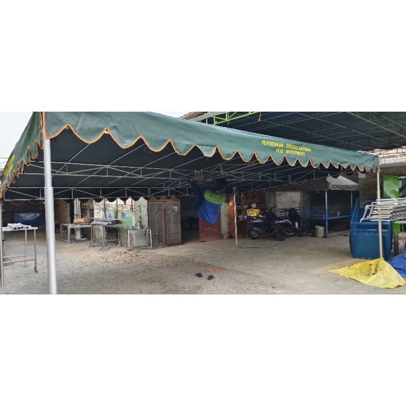 Tenda terop 4x6 meter | pipa galvanis anti karat | terpal kapjeep