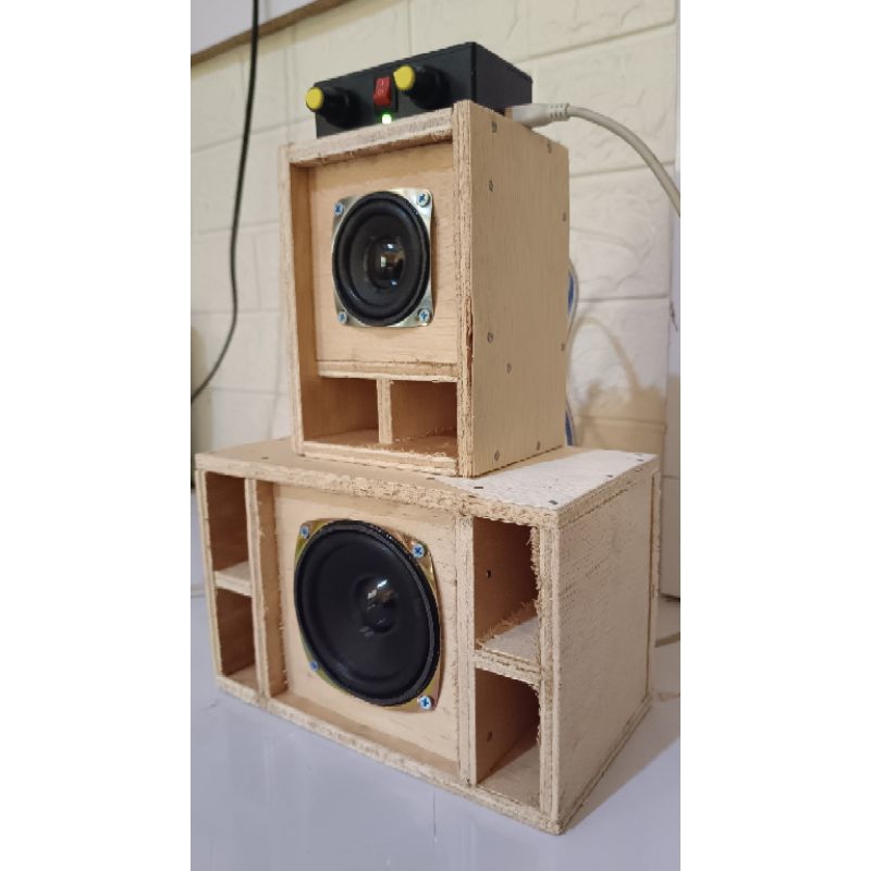 Miniatur sound set ampli power bluetooth musik full bass dj tinggal colok siap bunyi speaker box sou