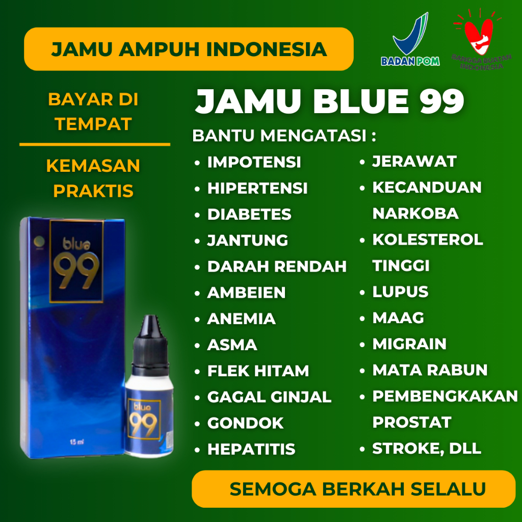 

JAMU AMPUH INDONESIA | BLUE 99 15ml | Diabetes, Kolesterol
