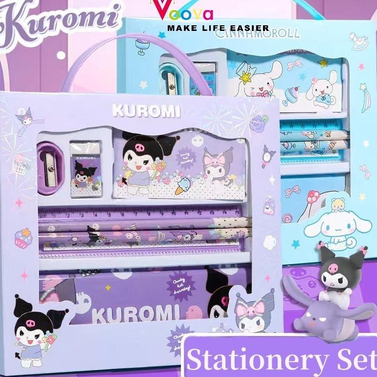 

Produk Hemat VOOVA Set Alat Tulis Anak Kotak Pensil Anak Set 7 in 1 Stationery Untuk Hadiah Anak Sekolah Sanrio Alat Tulis Set Kotak Pensil Karakter Kuromi Set ATK Lucu dan Murah