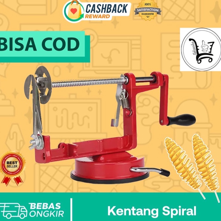 MESIN KENTANG SPIRAL ALAT PEMOTONG SPIRAL POTATO SLICER ULIR KENTANG ALAT POTONG ULIR KENTANG