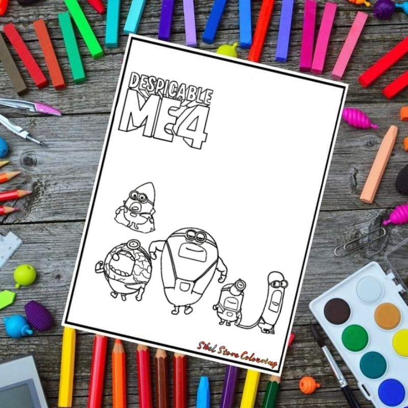 

Kertas Mewarnai Anak Tema Mega Minions / Kertas Gambar (10 Lembar)
