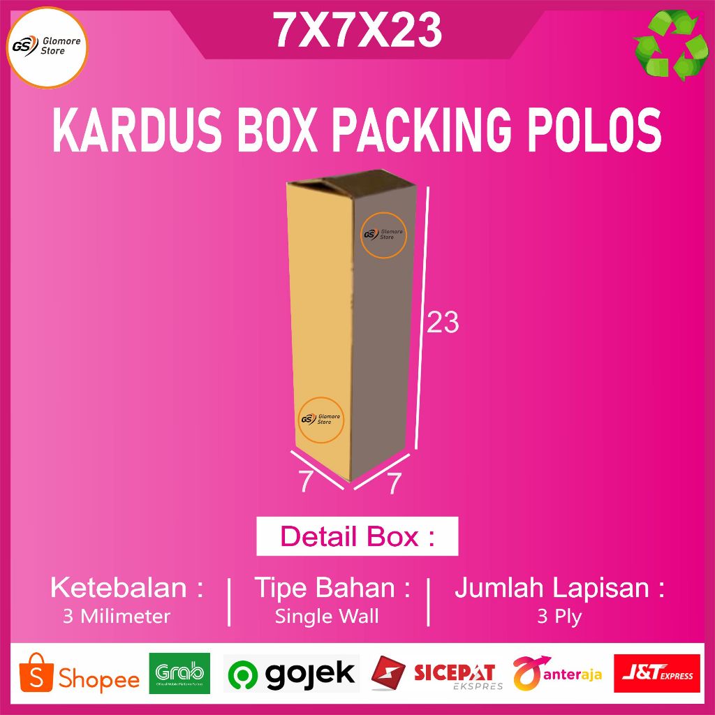 

KARDUS PACKING POLOS Uk. 7x7x23 CM