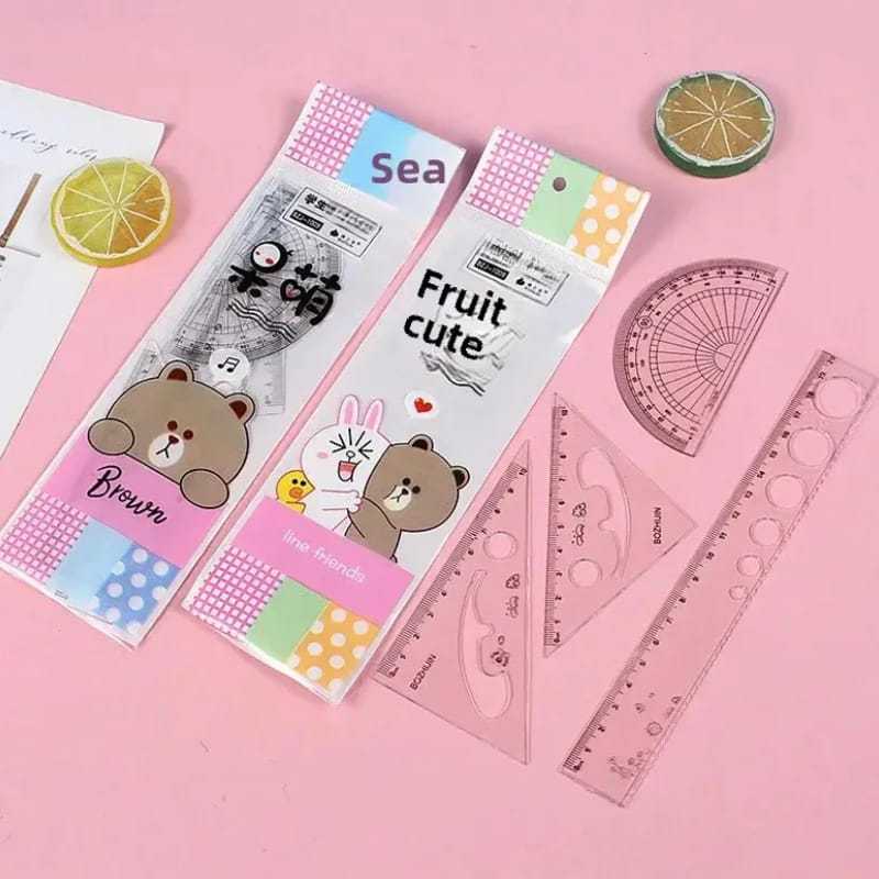 

Veiso_Mistar/Penggaris set (busur,segitiga sama kaki,segitiga siku2,mistar 20cm/18 cm)