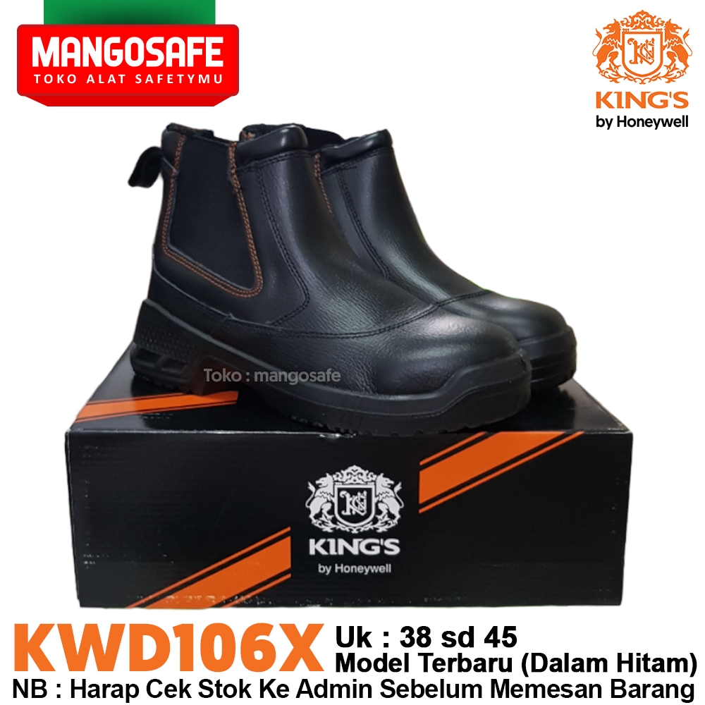 Sepatu Safety Kings by Honeywell KWD106X Hitam / Safety Shoes KWD106 KWD 106 X 106X Semi Boot Pansus