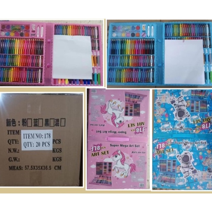 

Dijamin Original Barangunik221 Art Set Isi 15 Pcs Pensil Warna Set Anak Crayon Full Set Alat Lukis Crayon Set 178Pcs