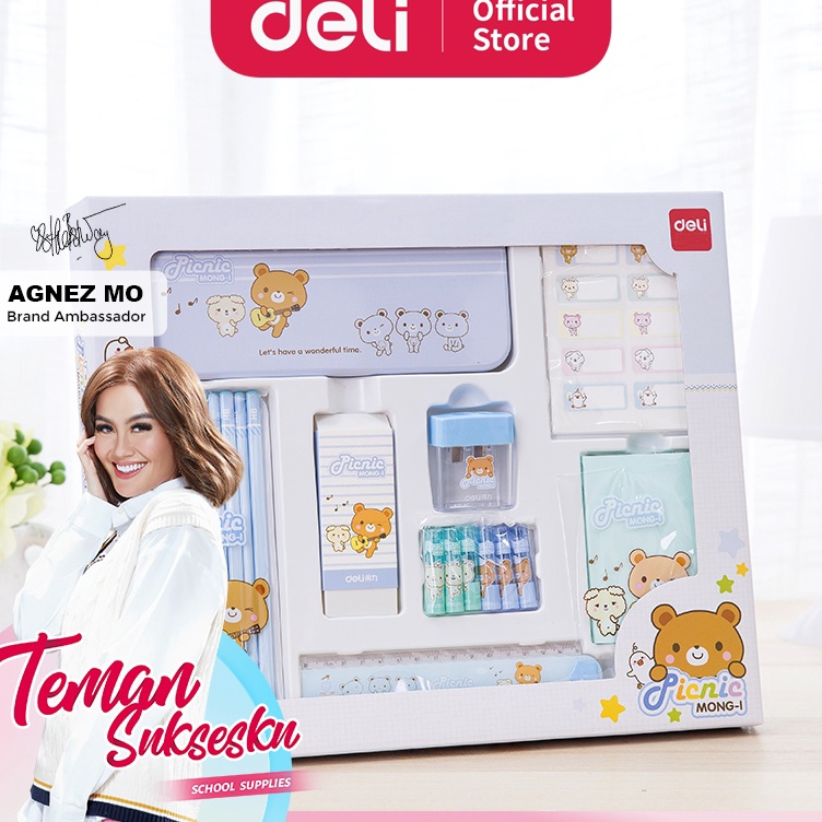 

Hot Selling Deli Set Alat Tulis Sekolah School Stationary Set Pink Biru Paket Hemat Super Lengkap 68891