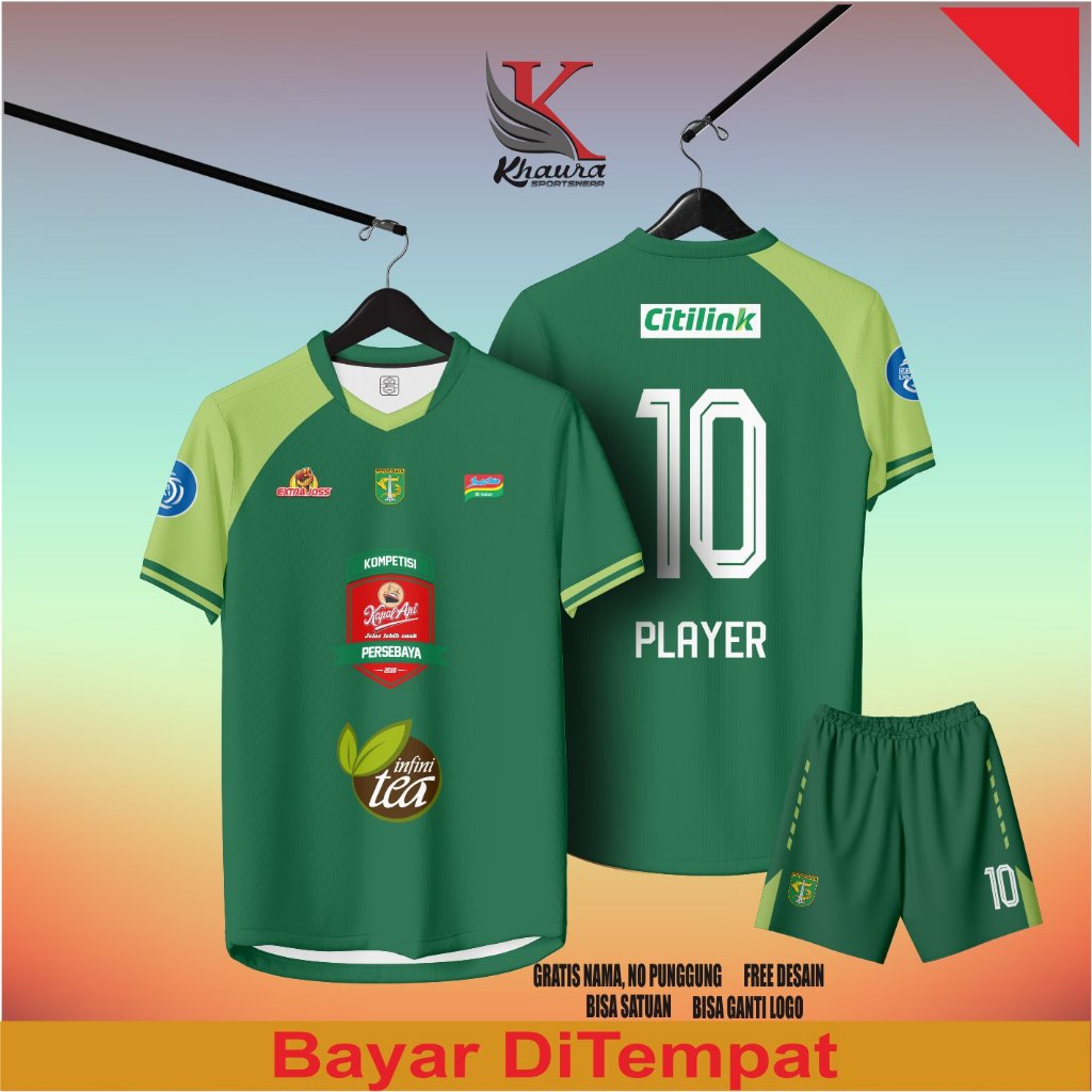 Jersey Persebaya Home Piala Presiden Terbaru 2024/2025 Gratis Pasang Nama dan Nomor Punggung
