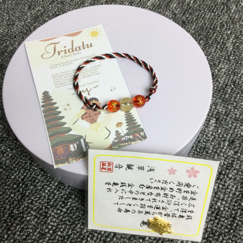 Gelang Tridatu Bulan Kelahiran Mei/ Gelang Tridatu aura Cakra keberuntungan dan Pembawa Rezeki