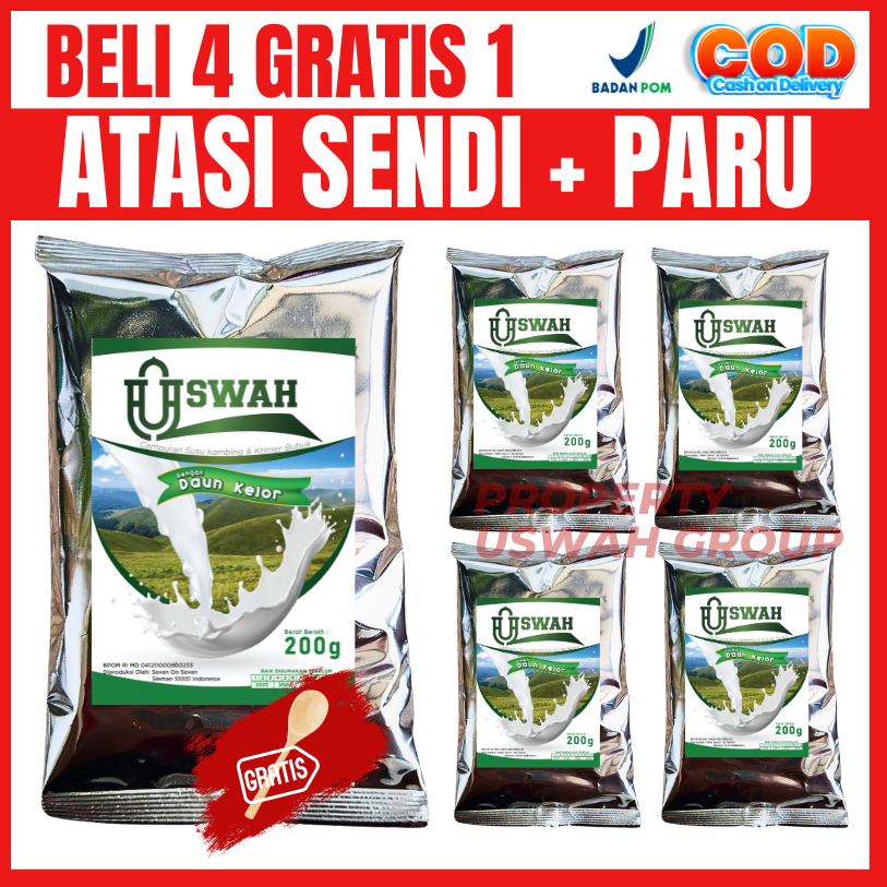 

Beli 4 Gratis 1 Susu Kambing Etawa Uswah Bubuk 1KG untuk Nyeri Sendi Asam Urat Nyeri Lutut Kecetit Nyeri Punggung BPOM