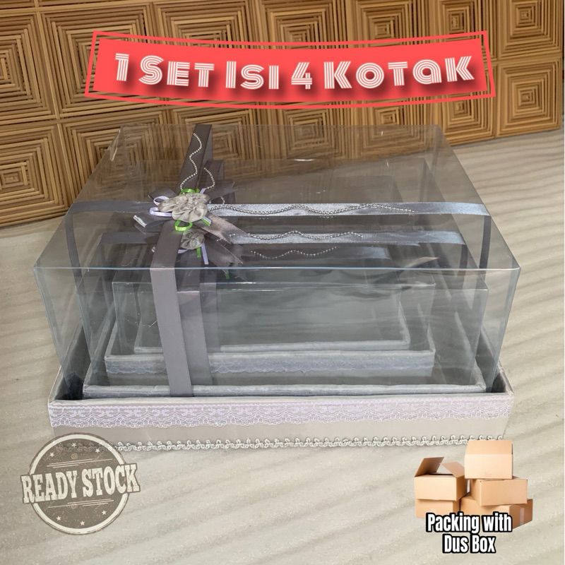 

Box Mika Seserahan 1 set isi 4 Model Pita