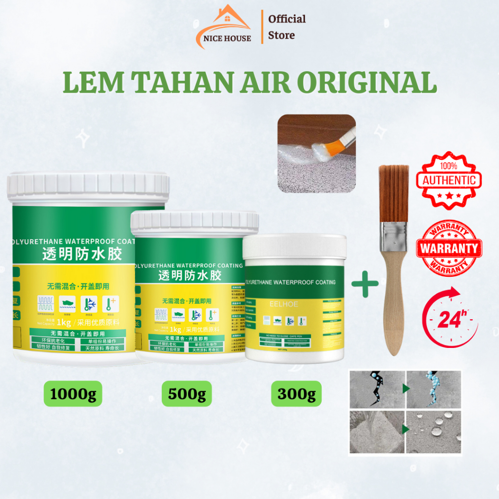 [Original] Lem Tahan Air Transparan Jaysuing, lem tahan air, anti bocor untuk atap, lantai kamar man