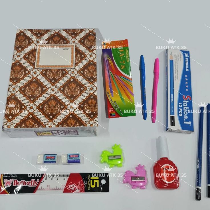 

Obral Berkualitas PROMO MURAH Paket Alat Tulis Set LENGKAP buku KIKY 58