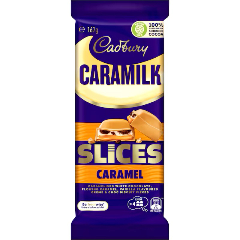 

Cadbury Caramilk Caramel Slices Chocolate Block 167g - Australia