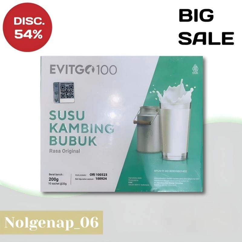 

Evitgo 100 susu kambing bubuk original 100% bpom PT.BEST