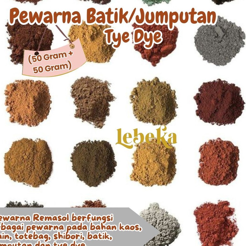 

Grosir Sekarang 1gr PEWARNA BATIK JUMPUTANTIE DYE 5GR5GRPEWARNA REMASOL