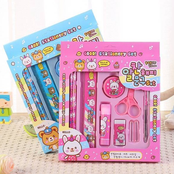 

Free Shipping Pensil Set Lengkap Alat Tulis Anak 9 in 1 set Alat Tulis Anak Sekolah