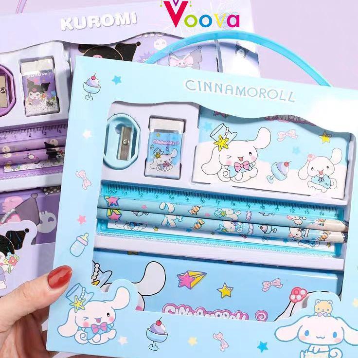 

Pasti Puas VOOVA Set Alat Tulis Kotak Pensil Anak Set 7 in 1 Stationery Untuk Hadiah Anak Sekolah Sanrio Alat Tulis Set Kotak Pensil Karakter Kuromi Set ATK Lucu dan Murah