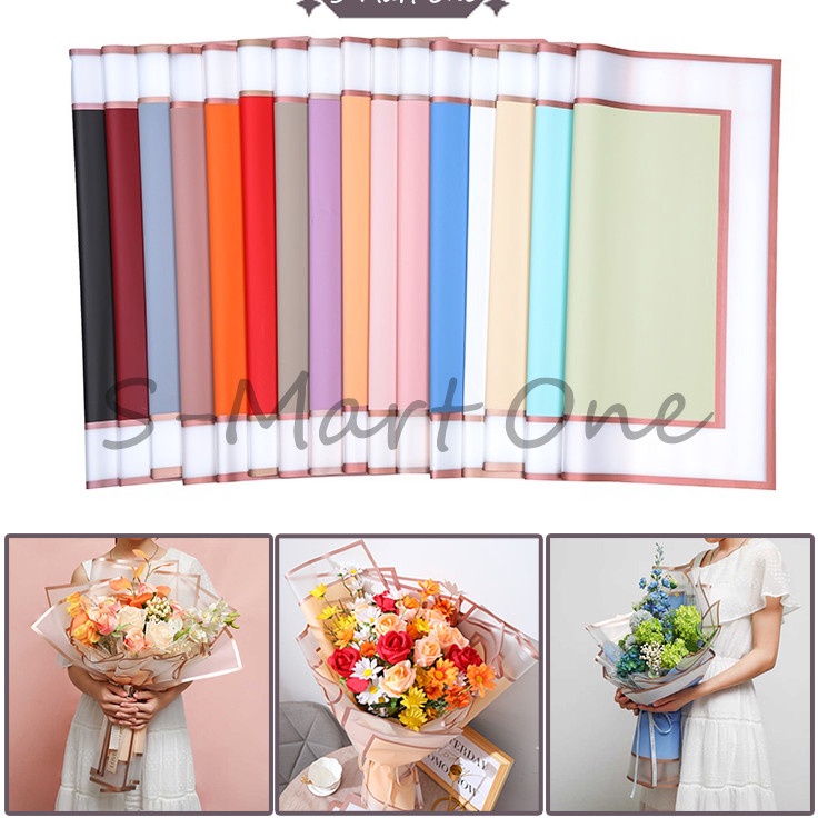 

Serbu Update Flower Wrapping Paper Double Gold Line Kertas Buket Double Frame Gold Cellophane Double Gold Premium Paper Florist Kertas Buket Bunga Korea Kertas Bunga