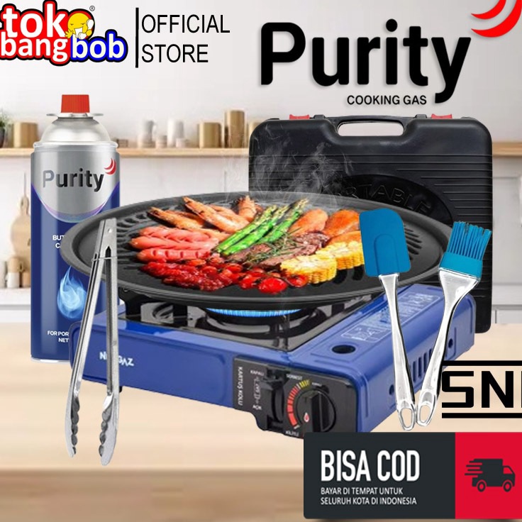 Promo Update  PAKET SET ALAT PANGGANG KOMPOR PORTABLE DAN SMOKELESS BBQ GRILL  PANGGANGAN SET KOMPOR