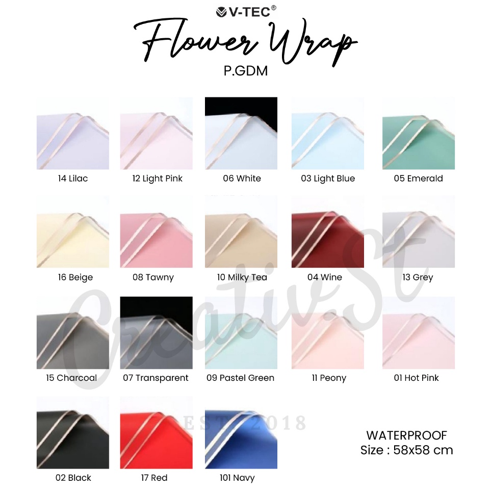 

Spesial Murah 5 Lembar Kertas Flower Wrapping Wrap Paper Cellophane Gold List Bunga Pgdm