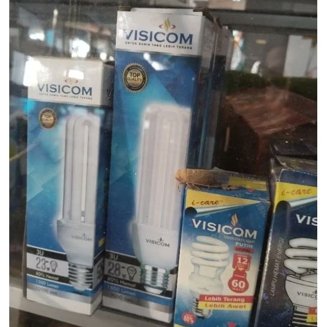 Bohlam Lampu PLC Visicom 23W & 28W 3U Putih Daylight 6400K