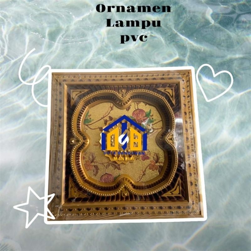 Ornamen lampu plafon pvc 60x60
