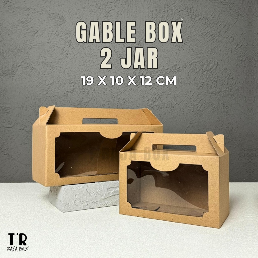 

Dus gable cokelat isi 2 jar 600ml 19x10x12cm