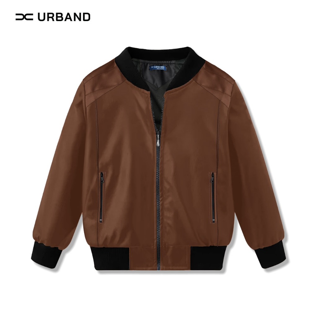 Ulli Olshop Jaket Bomber Kulit Anak Laki Laki Perempuan Usia 1-12 Tahun Jaket Kulit Viena Sintetis K