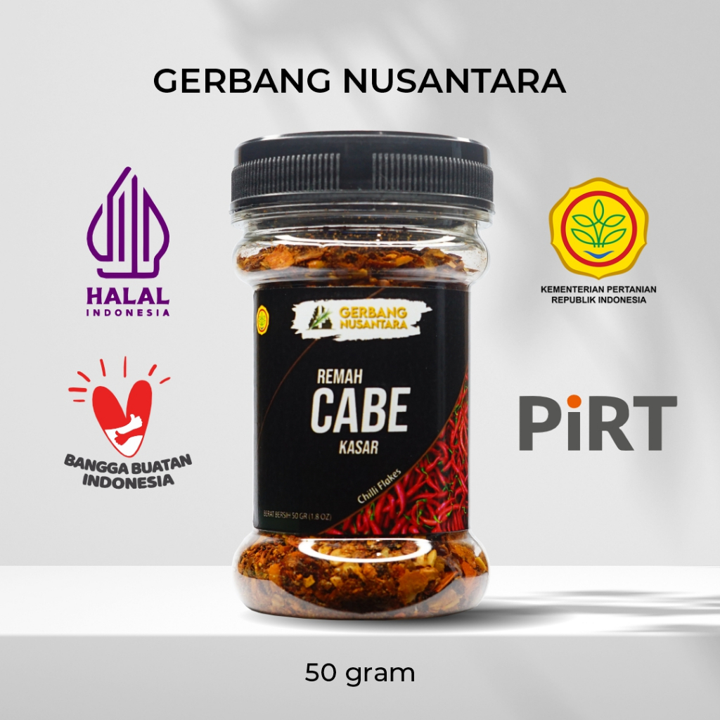 

Gerbang Rempah Nusantara Rasa Chili Flakes Remah Cabe Pedas Kasar 50g