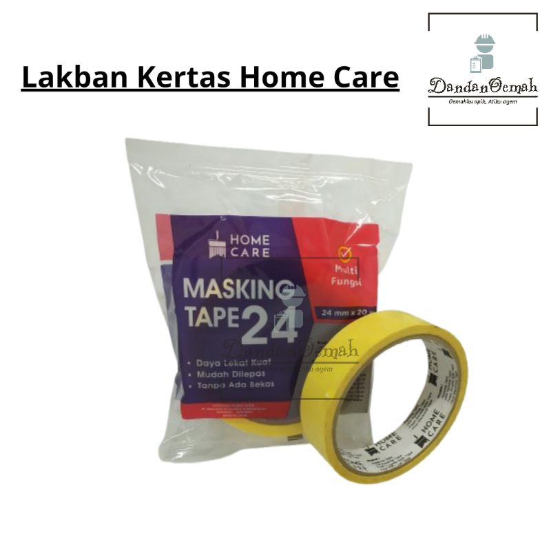 Masking Tape 24mm / Isolasi Kertas 24mm Home care / Lakban Home care