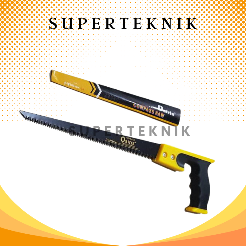 Gergaji Runcing 12 Inch Osiris / Gergaji Kayu Lancip / Gergaji Runcing Gagang PVC Karet 12" 300mm OS