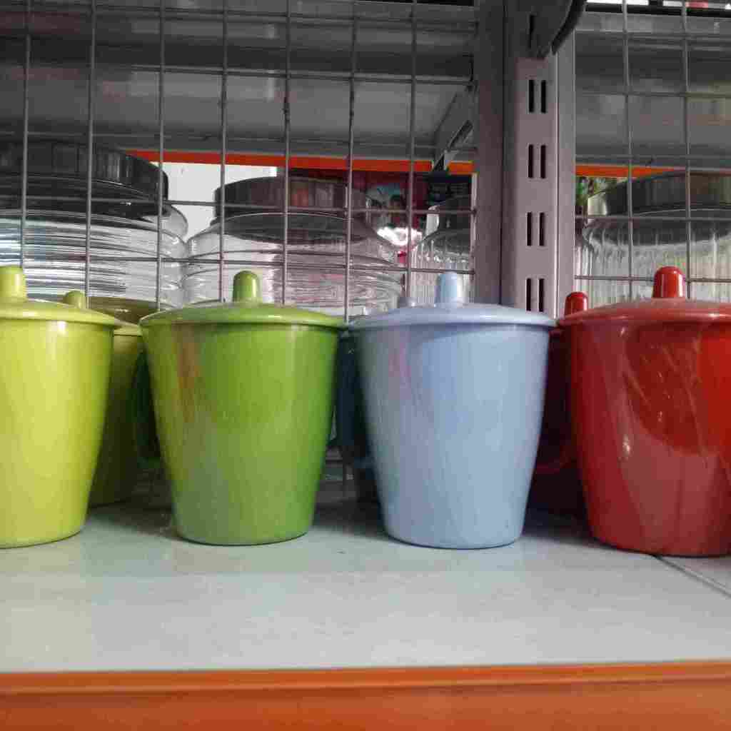 MUG + TUTUP VANDA MELAMIN C322-4.25 / GELAS GAGANG TUTUP MELAMIN