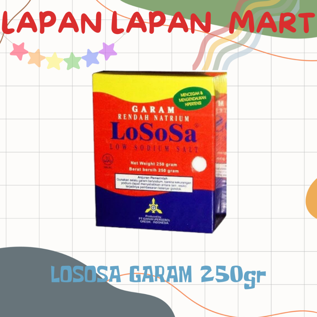 

Lososa Garam Rendah Natrium 250gr